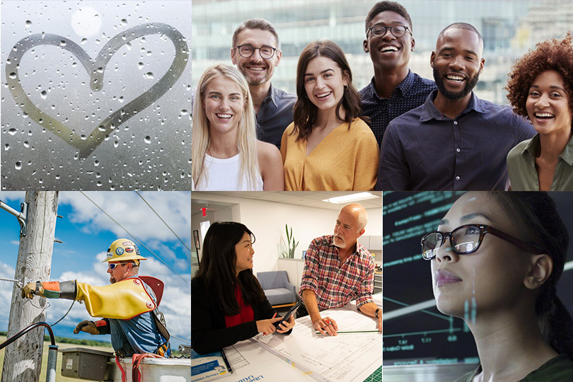 Photo collage of diverse employees